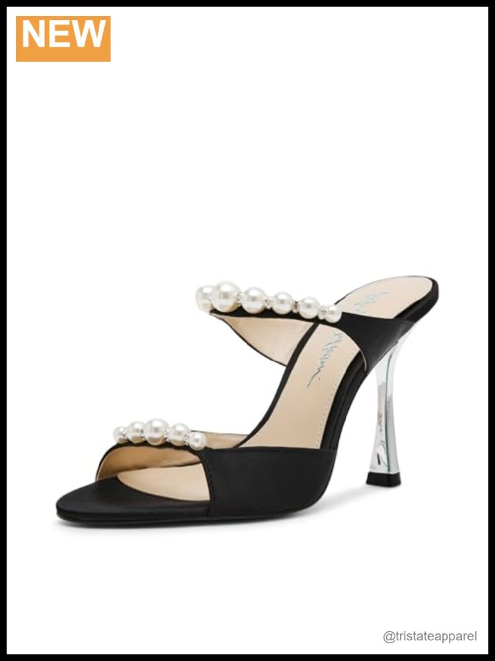 Peep Toe Stiletto Pump Textile Embellished Pearl Formal Evening